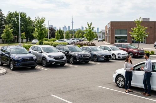 Happy borrower receiving car keys